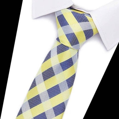 Gravata Amarela E Azul