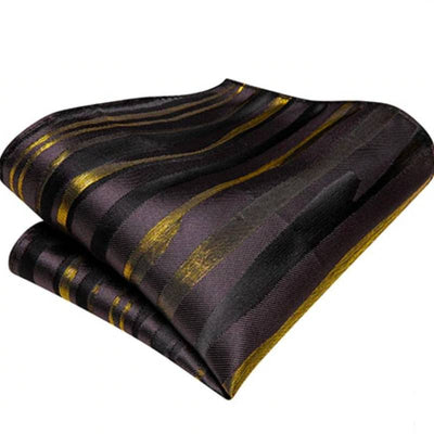 Gravata Listrada Preta E Amarela