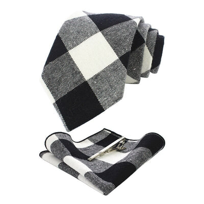Gravata Xadrez Preto E Branco