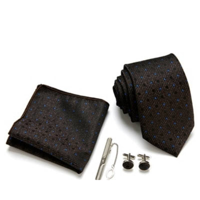 Gravata Preta Pontos Azuis