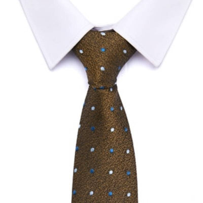 Gravata Marrom De Bolinhas