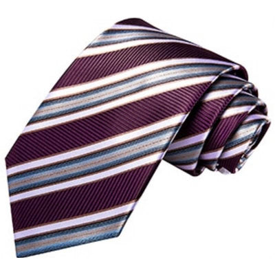 Gravata Roxa E Branca