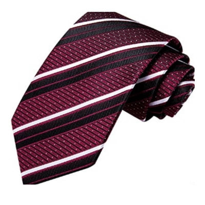 Gravata Borgonha Vermelha E Preta