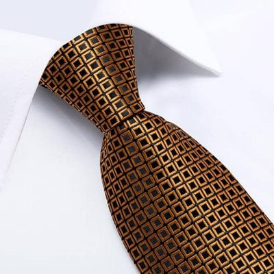 Gravata Marrom E Preta