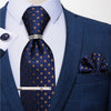 Gravata Azul Com Bolinhas Marrons