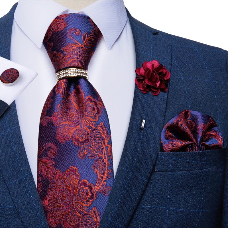 Gravata Paisley Azul