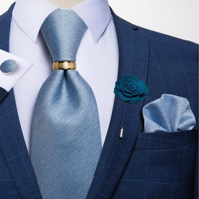 Gravata Azul Cinza