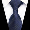 Padrão Quadriculado De Gravata Azul Marinho Com Mini Bolinhas Brancas