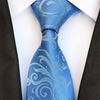 Gravata Azul Claro Com Flores Azuis