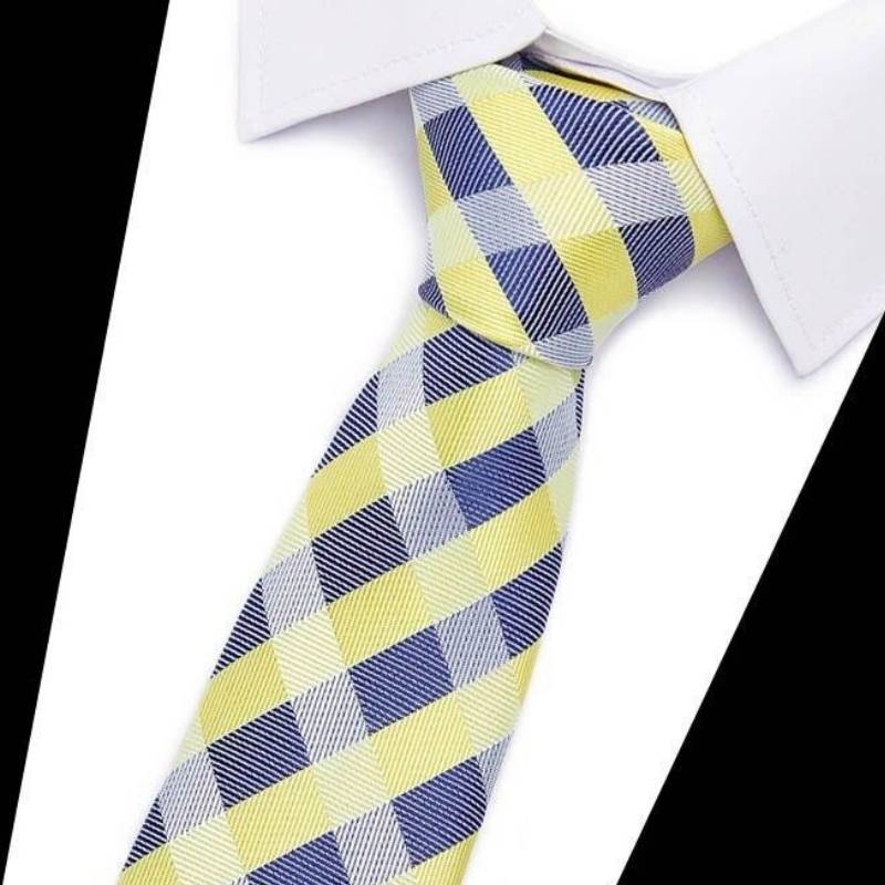 Gravata Amarela E Azul