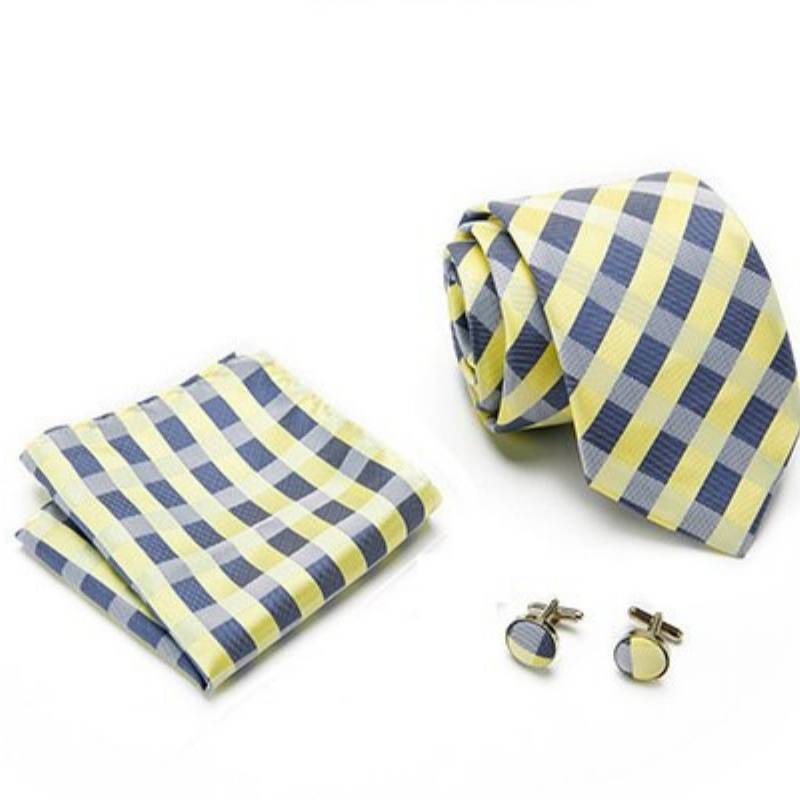 Gravata Amarela E Azul