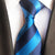 Gravata Listrada Azul E Azul Escuro