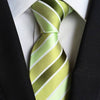 Gravata Verde Claro Com Listras Verdes