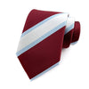 Gravata Vermelha Com Listras Brancas E Azul Celeste