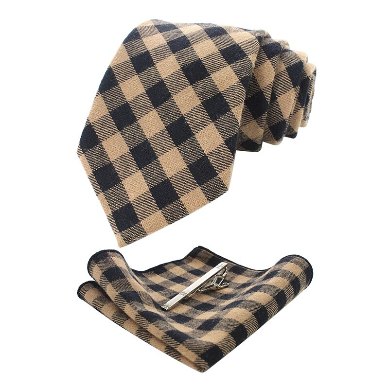 Gravata De Guingão Preta E Marrom