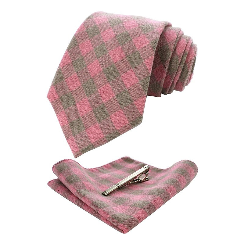 Gravata Rosa E Cinza