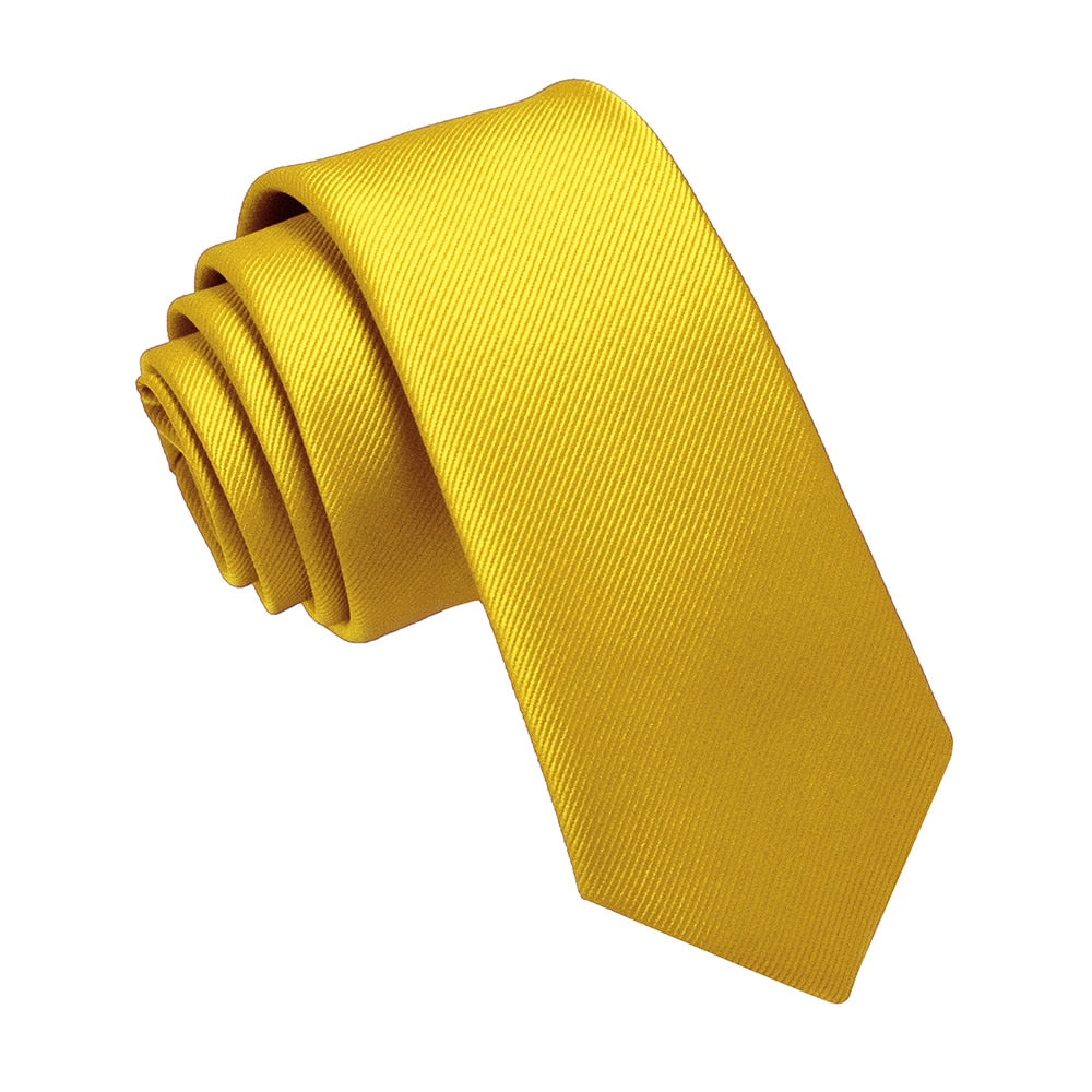 Gravata Amarela Fina