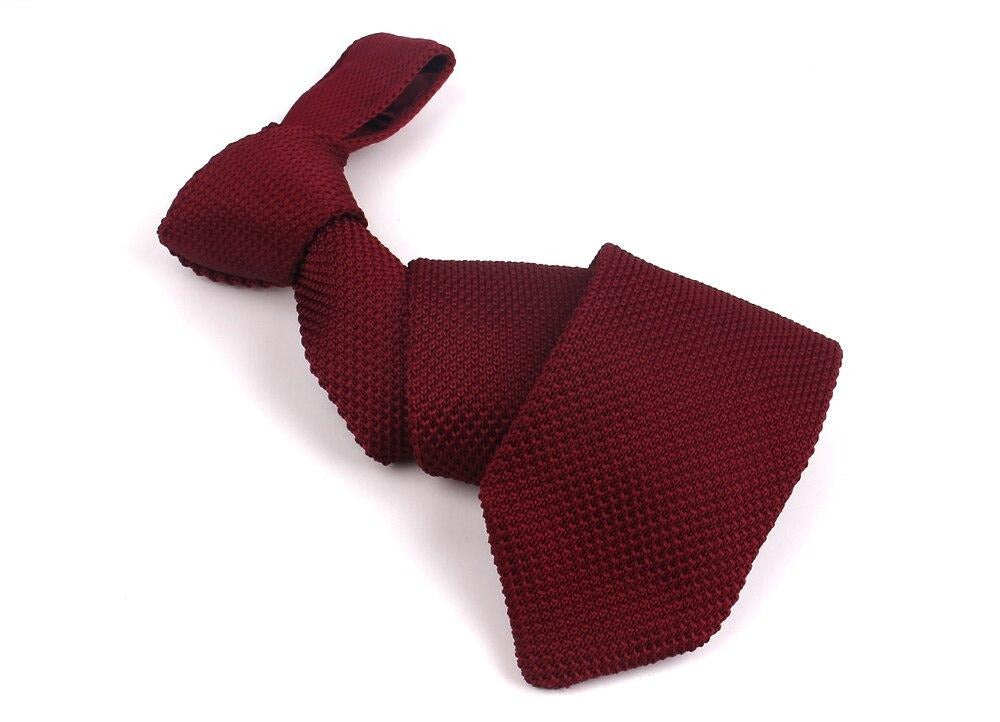 Gravata De Malha Bordô