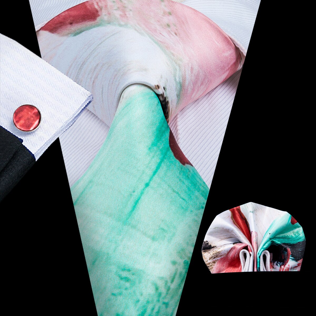 Gravata Branca, Verde E Vermelha