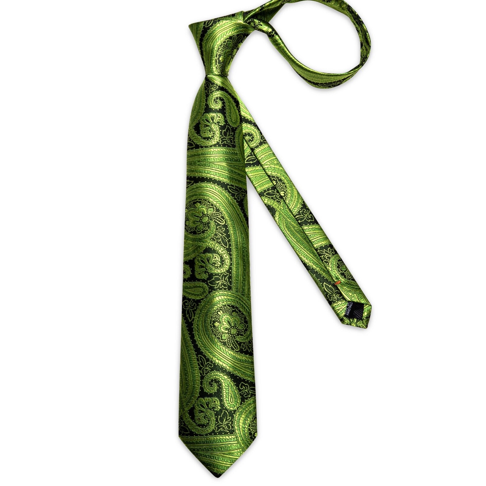 Gravata De Caxemira Verde Oliva E Preta