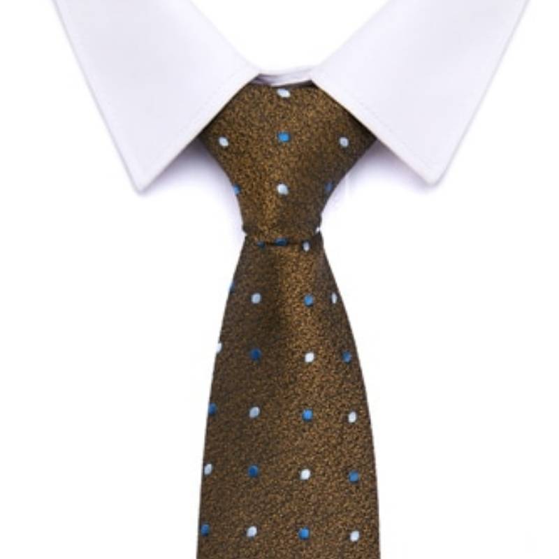 Gravata Marrom De Bolinhas