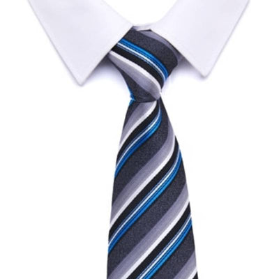 Gravata Masculina Azul E Cinza