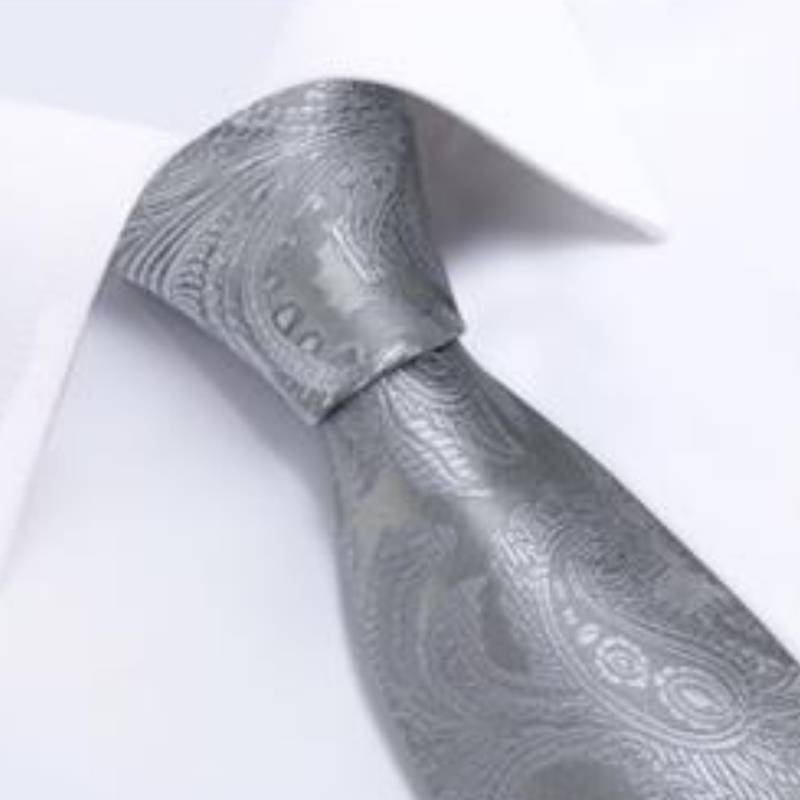 Gravata Caxemira Cinza