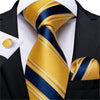 Gravata Azul E Amarela